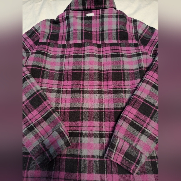 COLUMBIA Ladies Button Up Jacket. Size Small.  Purple Plaid. - Picture 4 of 6